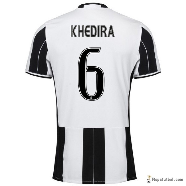 Camiseta Juventus Replica Primera Ropa Khedira 2016/17 Negro Blanco